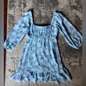 B. Darlin Blue floral long sleeve dress